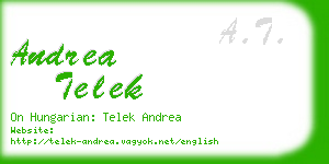 andrea telek business card